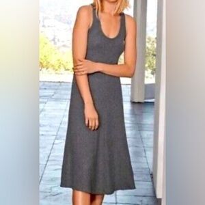 Elegant Gray Midi Dress